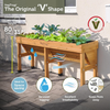 VegTrug Wall Hugger Cedar Wood Raised Garden Planter, Natural, Medium 1.8m