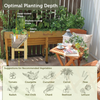 VegTrug Wall Hugger Cedar Wood Raised Garden Planter, Natural, Medium 1.8m