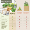 VegTrug Wall Hugger Cedar Wood Raised Garden Planter, Natural, Medium 1.8m