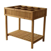 VegTrug Custom Herb Garden Cedar Wood Planter Box, Natural