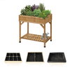 VegTrug Custom Herb Garden Cedar Wood Planter Box, Natural