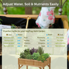 VegTrug Custom Herb Garden Cedar Wood Planter Box, Natural