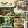 VegTrug Classic Raised Bed Cedar Wood Planter, Grey Wash, Medium 1.8m