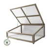VegTrug Wooden Cold Frame for Classic Small 1m Raised Bed, Grey Wash