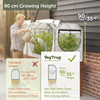 VegTrug Greenhouse Frame & Multi-Cover Set for Wall Hugger Small 1m Raised Bed, White
