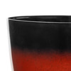 Garden Elements Silhouette Round Garden Planter, Red & Black, 15in