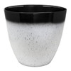 Garden Elements Silhouette Round Two-Toned, Speckled Garden Planter, 15in
