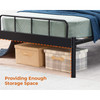 Garden Elements Luna Modern Metal Bed Frame with Underneath Storage Space