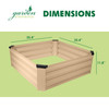 Garden Elements Metal Raised Garden Bed, Square, Beige