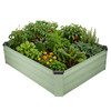 Garden Elements Metal Raised Garden Bed, Rectangle, Light Green