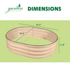 Garden Elements Metal Raised Garden Bed, Oval