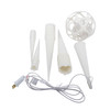 Kurt Adler White Crackle Moravian Star with Warm White LED Lighting, 24"