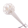 Kurt Adler White Crackle Moravian Star with Warm White LED Lighting, 24"