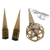 Kurt Adler 4L Warm White LED Gold Crackle Moravian Star, 24in