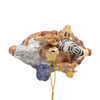 Kurt Adler Noble Gems Glass Noah's Ark Ornament, 4.4in