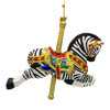 Kurt Adler Bellissimo Glass Collection Zebra Carousel Ornament, 6.5"