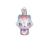 Old World Christmas, Gumdrop Collection, Mini Kawaii Cat Glass Ornament, 2in