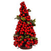 Kurt Adler Christmas Tabletop Figurine, Red Berry Tree, 11.8in
