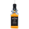 Kurt Adler Jack Daniels Bottle with Silver Bow Ornament, 4in