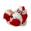 Kurt Adler Fabriche Santa Holding Puppy and Kitten Christmas Table Piece, 10.5"