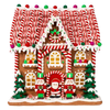 Kurt Adler Battery Operated Candy Stripe Gingerbread House, 15in