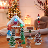 Kurt Adler 8-Piece LED Gingerbread Christmas Village Figurine Set