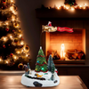 Kurt Adler LED Santa Christmas Scene Figurine Piece, 9.5in