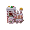 Kurt Adler Light Up Gingerbread Santa Train with Spinning Glitter, 7in