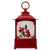 Kurt Adler LED Cardinals on Tree Branch Water Lantern, 9in