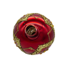 Kurt Adler Glass Tree Topper for Christmas Tree, Stripe, Red and Gold, 12in