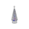 Kurt Adler Light Up Christmas Tree Figurine with Spinning Glitter, 12in