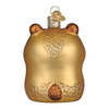 Old World Christmas Blown Glass Ornament for Tree, Capybara Eating Donut
