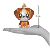 Old World Christmas Blown Glass Ornament for Christmas Tree, Kawaii Dog