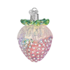 Old World Christmas Blown Glass Ornament for Tree, Shimmering Strawberry