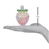 Old World Christmas Blown Glass Ornament for Tree, Shimmering Strawberry