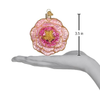 Old World Christmas Blown Glass Tree Ornament, Jeweled Peony Flower