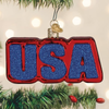 Old World Christmas Blown Glass Tree Ornament, USA Letter Sign