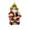 Kurt Adler Bellissimo Glass Ornament Collection, Santa on Throne, 6in