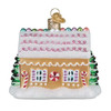 Old World Christmas Blown Glass Ornament for Tree, Sugar Coated Cottage