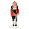 Garden Elements Black Forest Beech Wood King Nutcracker, 14.25in