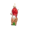 Kurt Adler Noble Gems Glass Ornament Collection, Highland Cow W/ Santa Hat