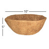 Gardener Select Round Coco Liner for Outdoor Hanging Planters & Baskets, 10"