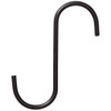 Hookery Black Powder-Coated Steel S-Hook Extension for Indoor/Outdoor Hanging Decor — 6"