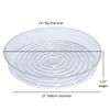 Curtis Wagner Plastics Vinyl Plant Saucer — Air-Flow Bottom Design, Clear — 14"