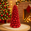 Creative Design Christmas Tree Plastic Ball Tabletop Figurine, Red, 30in