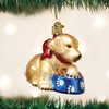 Old World Christmas Glass Blown Ornament, Labrador Pup (With OWC Gift Box)