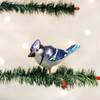 Old World Christmas Glass Blown Ornament for Christmas Tree, Bright Blue Jay (With OWC Gift Box)