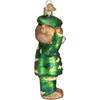Old World Christmas Blown Glass Ornament for Christmas Tree, Army Bear