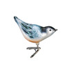 Old World Christmas Glass Blown Clip On Ornament for Christmas Tree, Nuthatch