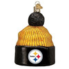 Old World Christmas Glass Blown Ornament For Christmas Tree, Pittsburgh Steelers Beanie (With OWC Gift Box)